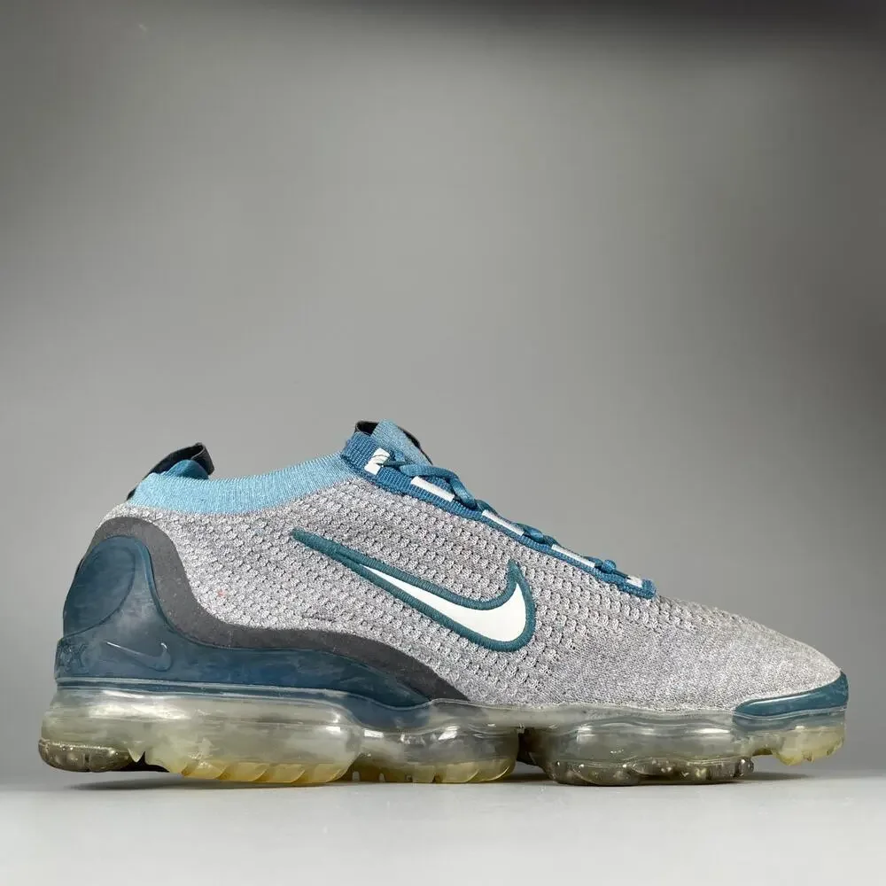 Nike Air VaporMax 2021 Flyknit Men's 11 Gray Blue Running Sneakers Athletic Shoe